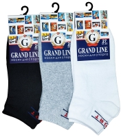 Носки для спорта GRAND LINE (С/ЖС-21, укороченные), белый, р. 25 - Группа компаний "ДСМ" (носки оптом)