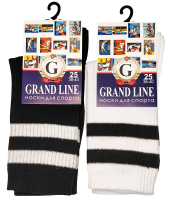Носки для спорта GRAND LINE (С-109, ), белый, р. 23 (new) - Группа компаний "ДСМ" (носки оптом)