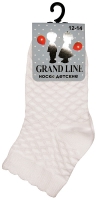 Носки детские GRAND LINE (Д-37, ажур), белый, р. 12-14 - Группа компаний "ДСМ" (носки оптом)