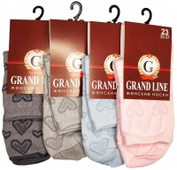 Носки женские GRAND LINE (Ж-103, сердечки 3D), р. 25 - Группа компаний "ДСМ" (носки оптом)