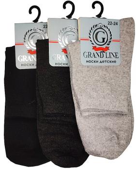 Носки детские GRAND LINE (Д-130, черные), р. 22-24 - Группа компаний "ДСМ" (носки оптом)
