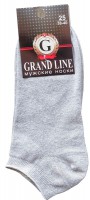 Носки мужские GRAND LINE (МК-29, укороченный паголенок), светло-серый, р. 25 - Группа компаний "ДСМ" (носки оптом)
