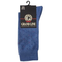 Носки мужские GRAND LINE (М-154, горох), джинс, р. 25 - Группа компаний "ДСМ" (носки оптом)