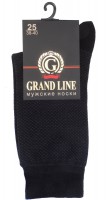 Носки мужские GRAND LINE (М-152, точки), чёрный, р. 25 - Группа компаний "ДСМ" (носки оптом)