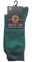 Носки мужские GRAND LINE (М-152, точки), тёмно-зелёный, р. 25 - Группа компаний "ДСМ" (носки оптом)