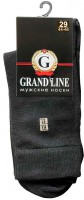 Носки мужские GRAND LINE (М-132, рисунок на паголенке), чёрный, р. 29 - Группа компаний "ДСМ" (носки оптом)