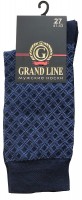 Носки мужские GRAND LINE (М-155, ромбики), тёмно-синий, р. 27* - Группа компаний "ДСМ" (носки оптом)