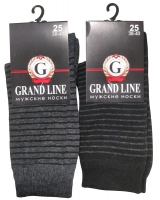 Носки мужские GRAND LINE (М-131, полоска), чёрный, р. 27* - Группа компаний "ДСМ" (носки оптом)