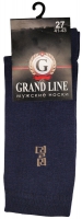 Носки мужские GRAND LINE (М-101, рисунок на паголенке), тёмно-синий, р. 27 - Группа компаний "ДСМ" (носки оптом)