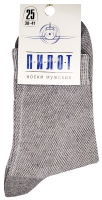 Носки мужские ПИЛОТ (М-51, сетка), светло-серый, р. 25 (в) - Группа компаний "ДСМ" (носки оптом)