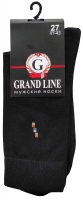 Носки мужские GRAND LINE (М-101, рисунок на паголенке), чёрный, р. 27* - Группа компаний "ДСМ" (носки оптом)