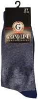 Носки мужские GRAND LINE арт. М-107 (рябь, двойная резинка) - Группа компаний "ДСМ" (носки оптом)