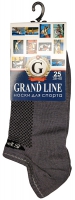 Носки для спорта GRAND LINE (С-34, без паголенка, сетка), тёмно-серый, р. 25 - Группа компаний "ДСМ" (носки оптом)