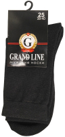 Носки мужские тёплые GRAND LINE (МТ-213, внутренний махровый след), чёрный, р. 25 - Группа компаний "ДСМ" (носки оптом)