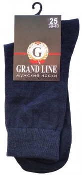 Носки мужские GRAND LINE (М-72), тёмно-синий, р. 25 - Группа компаний "ДСМ" (носки оптом)