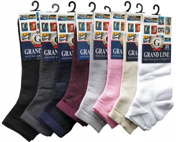 Носки для спорта GRAND LINE (С-31, сетка), белый, р. 25 - Группа компаний "ДСМ" (носки оптом)