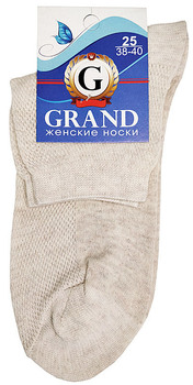 Носки женские GRAND LINE (ЖЛС-10, сетка), лён, р. 25 (в)* - Группа компаний "ДСМ" (носки оптом)