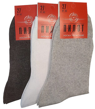 Носки мужские ПИЛОТ (М-03), белый, р. 29 - Группа компаний "ДСМ" (носки оптом)