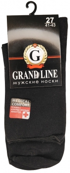 Носки мужские GRAND LINE (МЕД-90), чёрный, р. 27* - Группа компаний "ДСМ" (носки оптом)