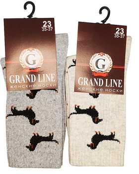 Носки женские GRAND LINE (Ж-24, таксы), р. 23 (ассорти)* - Группа компаний "ДСМ" (носки оптом)