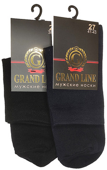 Носки мужские GRAND LINE (М-102), темно-синий, р. 25 - Группа компаний "ДСМ" (носки оптом)
